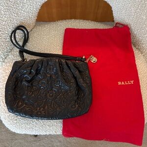 Bally Black leather bag with embellishment.